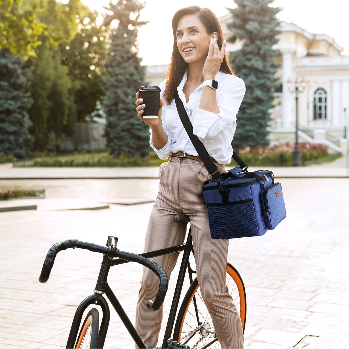 Packaway 4 Laags Geïsoleerde Koeltas - Lunchtas 15 Liter - Blauw - Afbeelding 3
