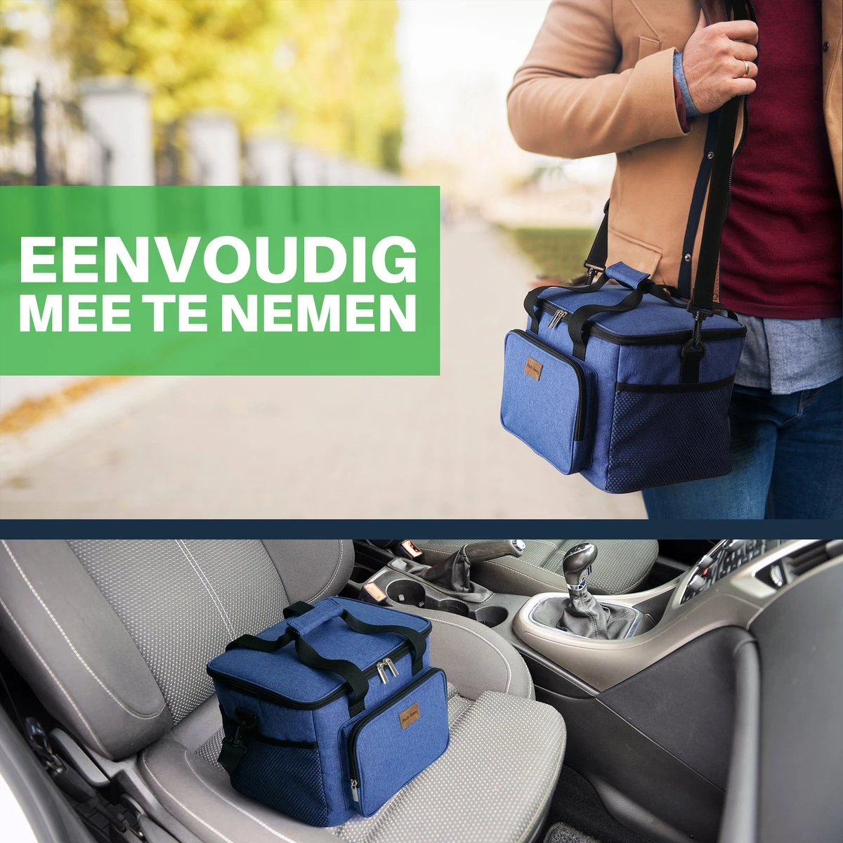 Packaway 4 Laags Geïsoleerde Koeltas - Lunchtas 15 Liter - Blauw - Afbeelding 4