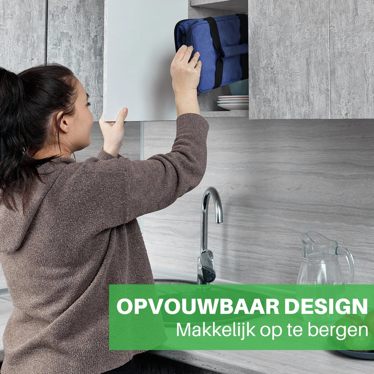 Packaway 4 Laags Geïsoleerde Koeltas - Lunchtas 15 Liter - Blauw - Afbeelding 7