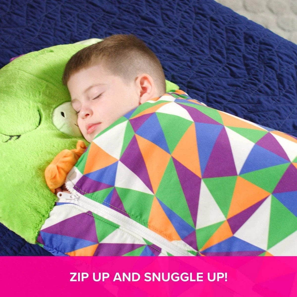 Draak Slaapzak -160 Cms | Kinderslaapzak | Slaapzak Junior | Nappers | Children Sleeping Bag | Kinderen Slaapzak | Super Soft 2 In 1 Fun Pillow &Sleepy For Boys | Draak Slaapzak | Zachte Slaapzak | Knuffel Slaapzak | 2 In 1 Slaapzak | Kinderen - Afbeelding 7