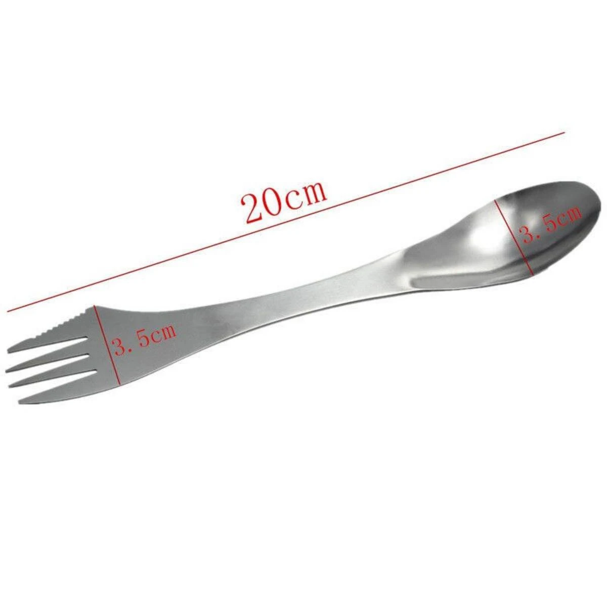 KELERINO. RVS Spork - Survival Outdoor Camping - Vork, Lepel & Mes - Afbeelding 5