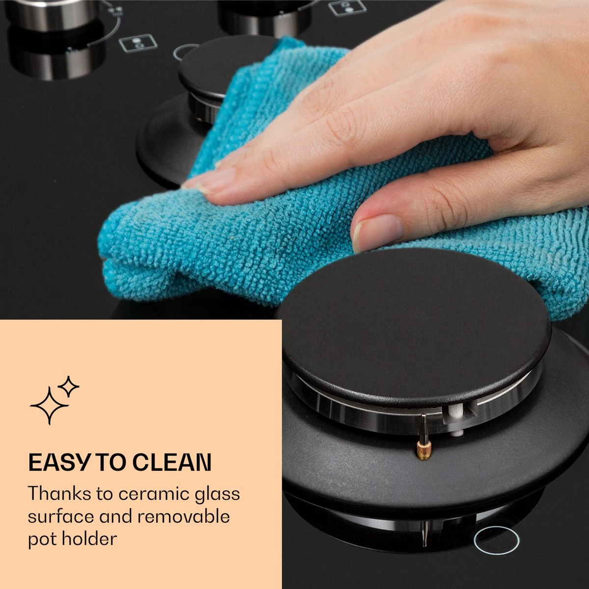 Illuminosa Domino Gaskookplaat 2-pits Sabaf Branders Glaskeramiek - Afbeelding 6