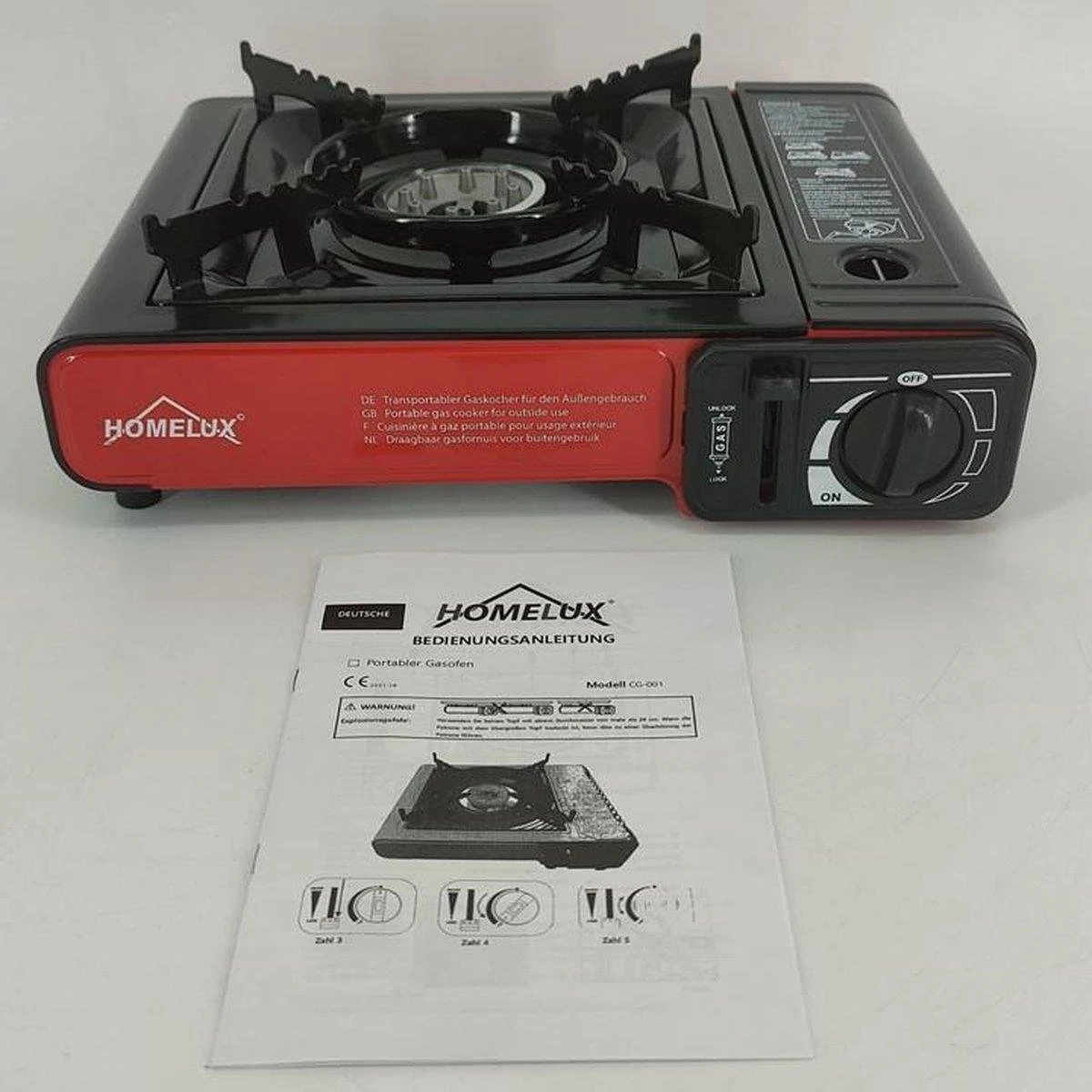 Draagbaar Camping Kookstel 1-Pits - Kooktoestel Kampeer Kookstel - Gasstel Gasfornuis Gaspit - Gas Kookplaat - Afbeelding 3