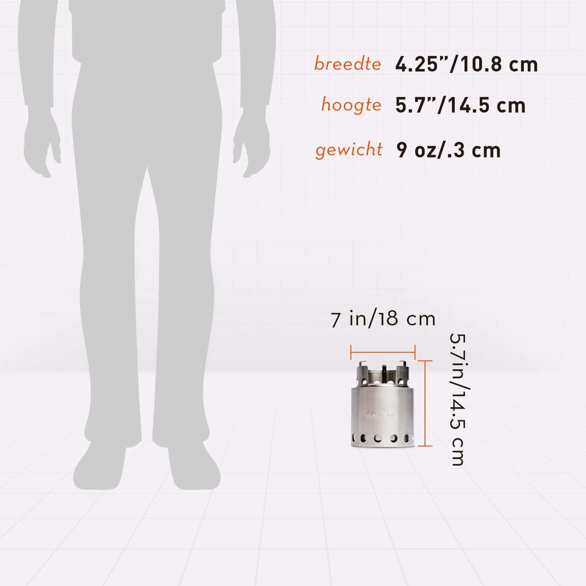Solo Stove Lite Draagbare Kooktoestel. Geen Vloeibare Brandstof Nodig. Krachtige Efficiënte Houtverbranding En Weinig Rook. Voor 1-2 Personen, 304 Roestvrijstaal, Compact ⌀ 10,8 Cm, Hoogte 14,5 Cm, 255g. - Afbeelding 4