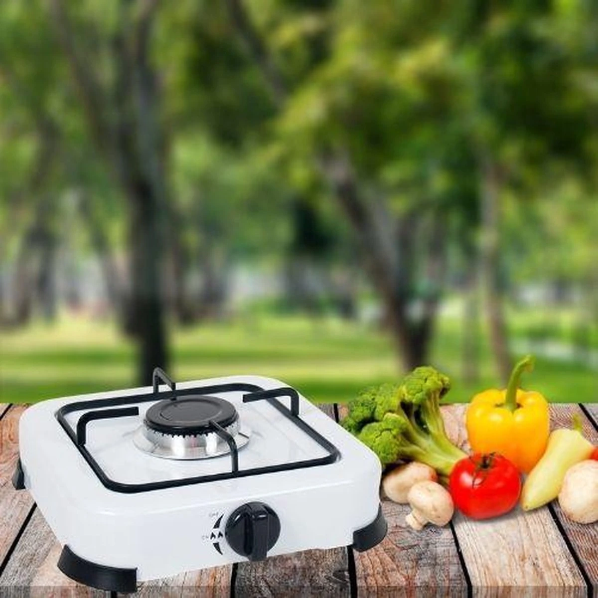 Orange85 Camping - Gaspit - Wit - 1 Pit - 26 Cm - Kamperen - Kooktoestel Camping - Koken - Afbeelding 3