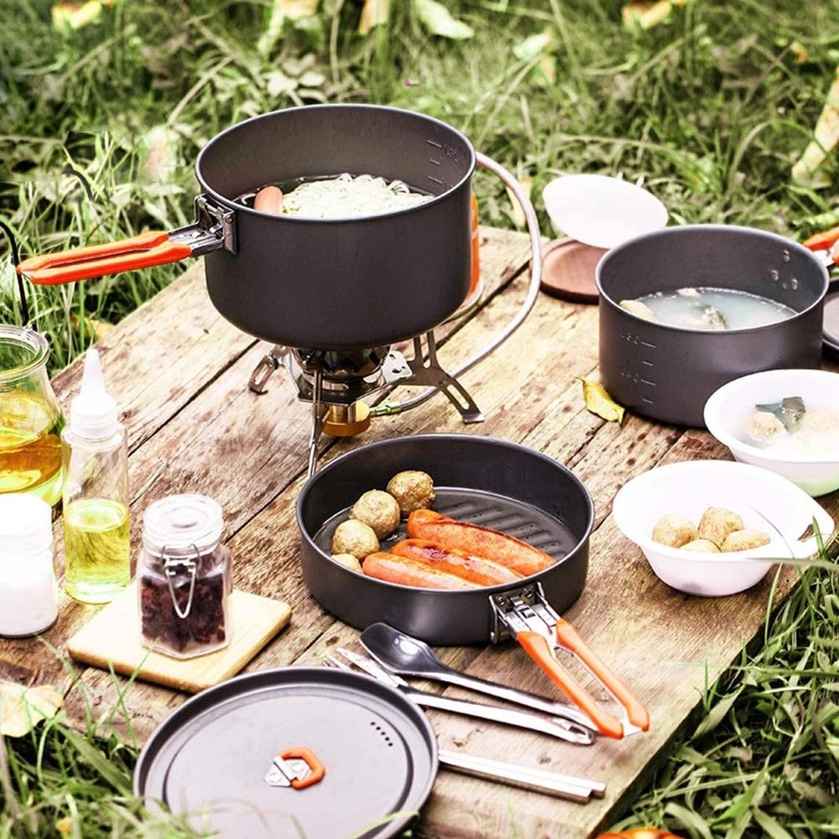 Ultralichte En Opvouwbare Gasbrander Op Pootjes Met Keramische Ontsteking - Afbeelding 3