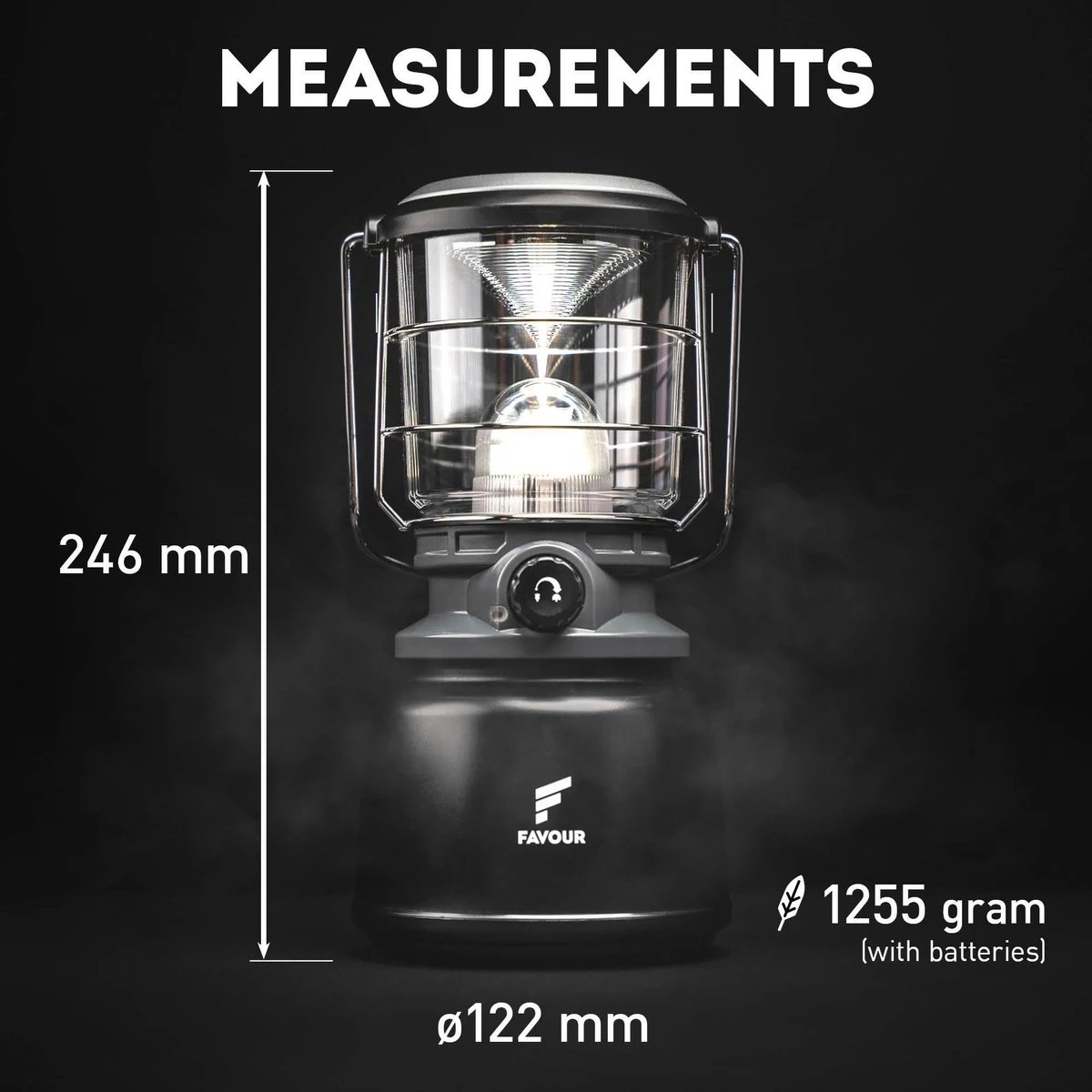 Favour L0944 Retro LED Lantaarn Hoog Vermogen 1300 Lumen, Vintage Design, Tuinlantaarn, Camping Lamp, Stormlantaarn Kleurtemperatuur Instelbaar Warm Wit Tot Koel Wit, Traploos Dimbaar Incl. Kaarslichtstand - Afbeelding 2