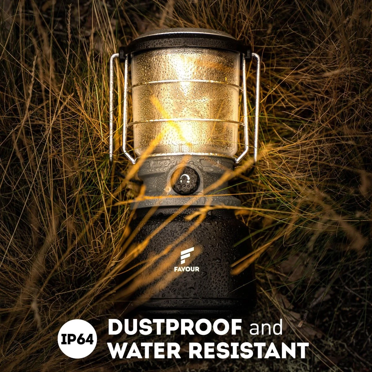 Favour L0944 Retro LED Lantaarn Hoog Vermogen 1300 Lumen, Vintage Design, Tuinlantaarn, Camping Lamp, Stormlantaarn Kleurtemperatuur Instelbaar Warm Wit Tot Koel Wit, Traploos Dimbaar Incl. Kaarslichtstand - Afbeelding 4