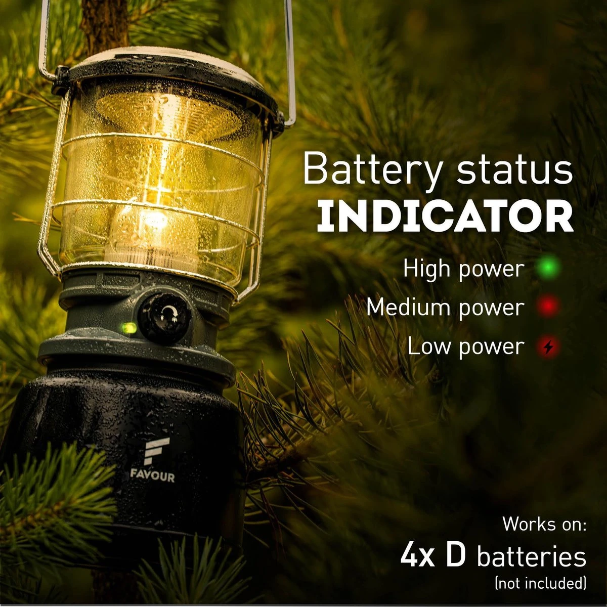 Favour L0944 Retro LED Lantaarn Hoog Vermogen 1300 Lumen, Vintage Design, Tuinlantaarn, Camping Lamp, Stormlantaarn Kleurtemperatuur Instelbaar Warm Wit Tot Koel Wit, Traploos Dimbaar Incl. Kaarslichtstand - Afbeelding 8
