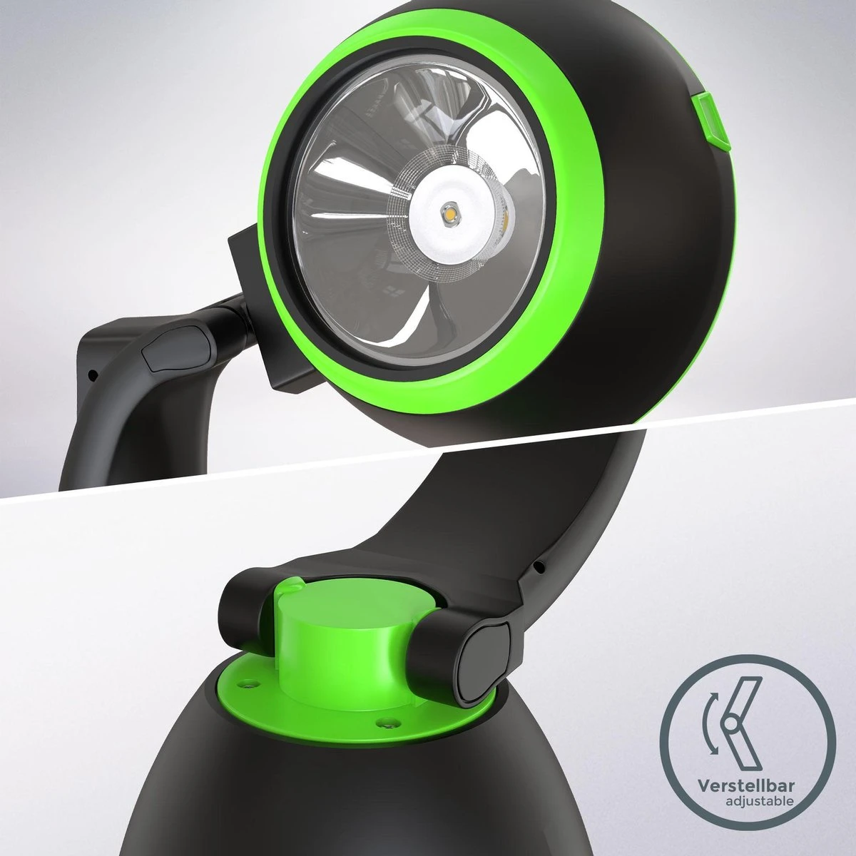 B.K.Licht - LED Kampeerlamp - Zaklamp - 3 In 1 Zaklantaarn Voor Kinderen - Tafellamp - Tentlamp - Opvouwbaar - Zwart Groen - 140 Lumen - IP20 - Afbeelding 3