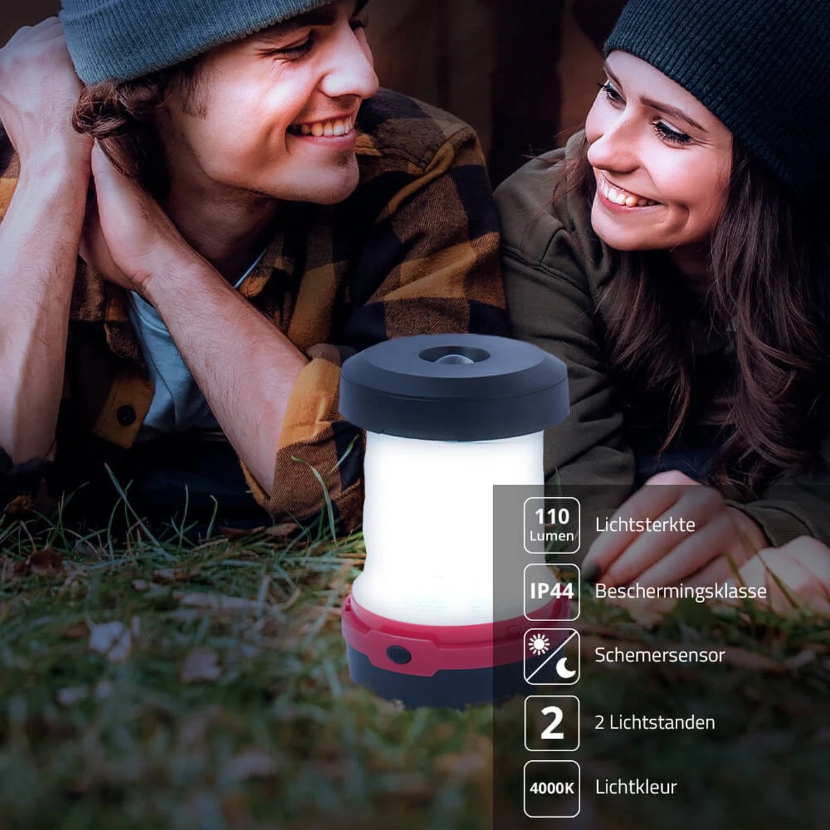 Solar LED Kampeerlamp 'Explorer' - Opvouwbaar - Op Zonne-energie - Afbeelding 5