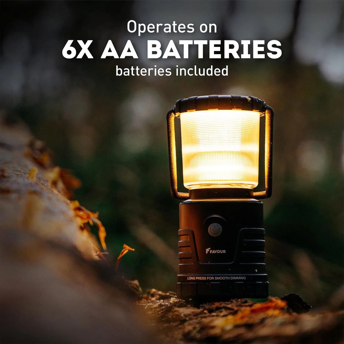 Favour L1061 Camping Lamp LED, 875 Lumen, IP64, Waterdicht, Draagbare Kampeerlamp, Tentlamp, Schokbestendig, 4 Verschillende Lichtmodi Incl Kaarslicht-modus, Afneembaar Deksel, Handig & Compact Formaat - Afbeelding 5