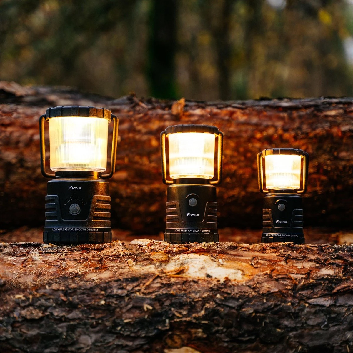 Favour L1061 Camping Lamp LED, 875 Lumen, IP64, Waterdicht, Draagbare Kampeerlamp, Tentlamp, Schokbestendig, 4 Verschillende Lichtmodi Incl Kaarslicht-modus, Afneembaar Deksel, Handig & Compact Formaat - Afbeelding 6