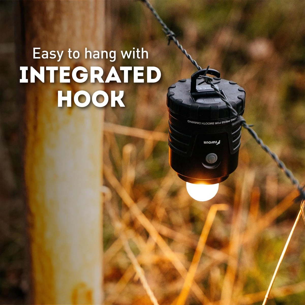 Favour L1061 Camping Lamp LED, 875 Lumen, IP64, Waterdicht, Draagbare Kampeerlamp, Tentlamp, Schokbestendig, 4 Verschillende Lichtmodi Incl Kaarslicht-modus, Afneembaar Deksel, Handig & Compact Formaat - Afbeelding 9