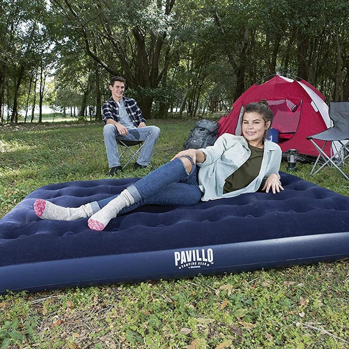 Pavillo Queen Luchtbed - 2-Persoons - Blauw - 203 X 152 X 22 Cm - Afbeelding 13