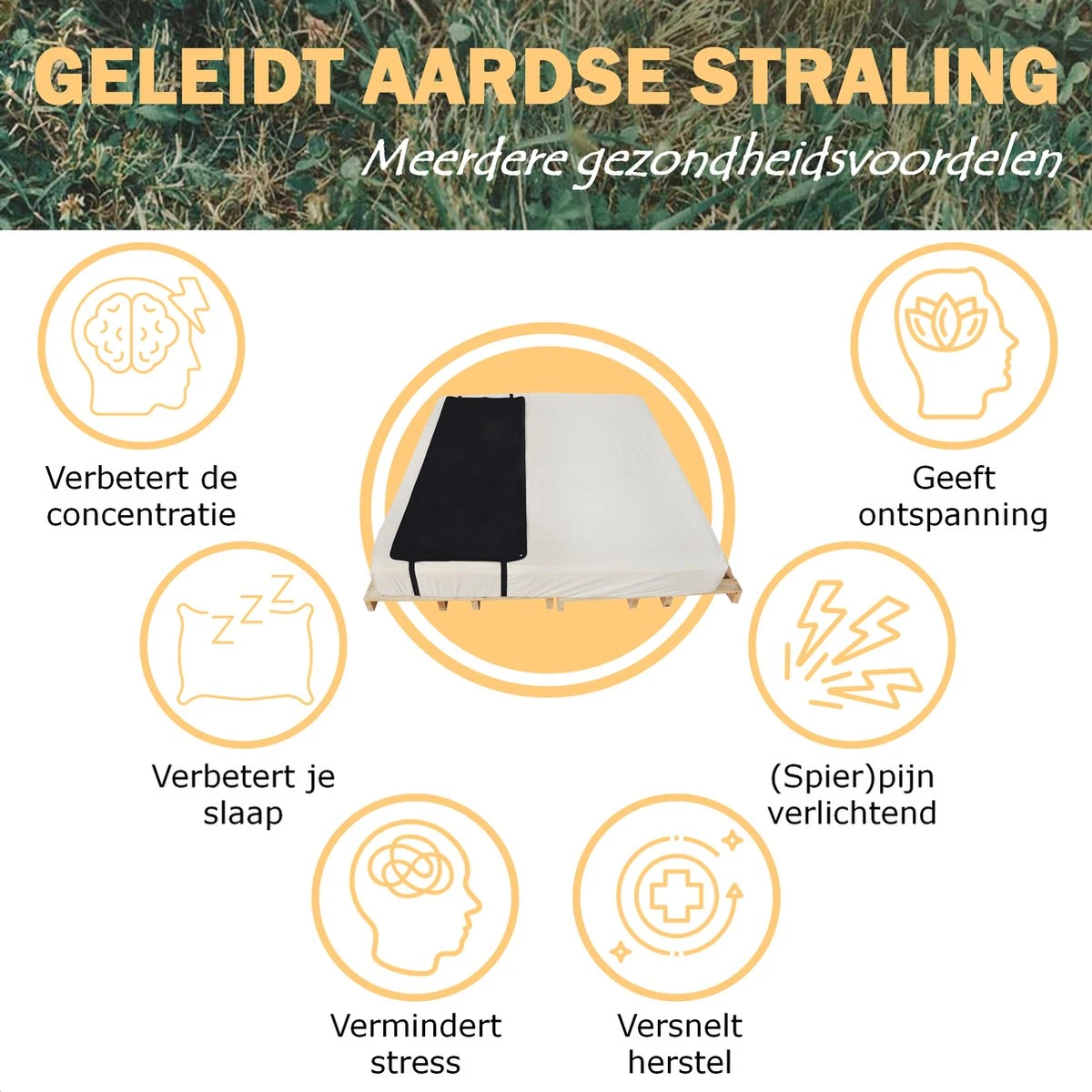 Earthle Earthing Slaapmat - Aardingsmat - Aarden - Earthing Mat - Aarding - Grounding Mat - Afbeelding 5