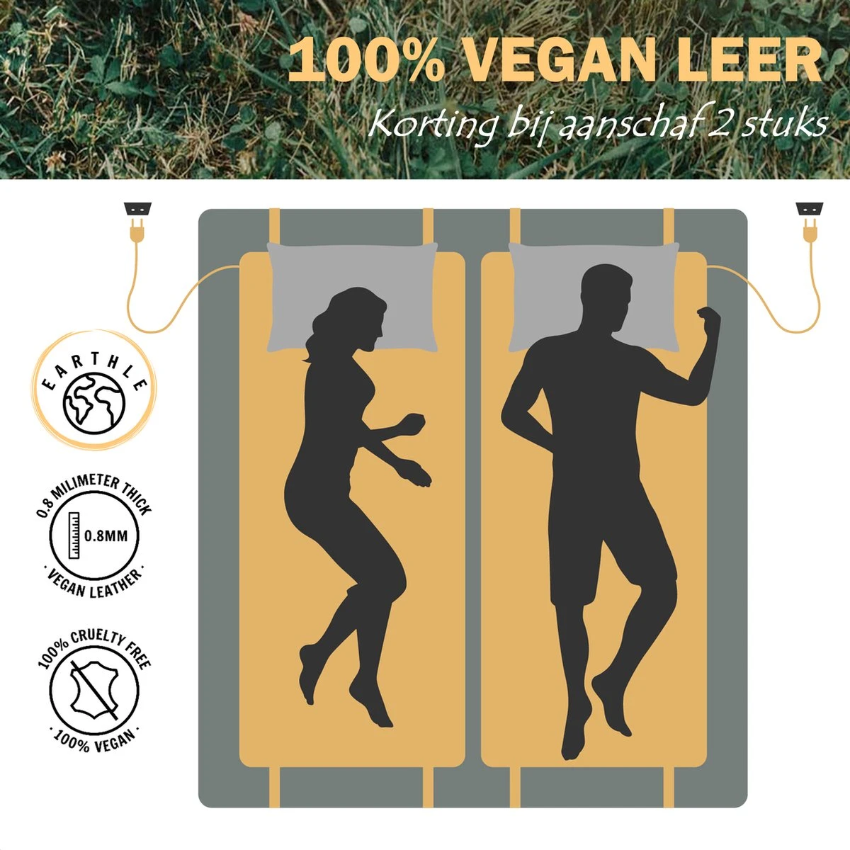 Earthle Earthing Slaapmat - Aardingsmat - Aarden - Earthing Mat - Aarding - Grounding Mat - Afbeelding 6