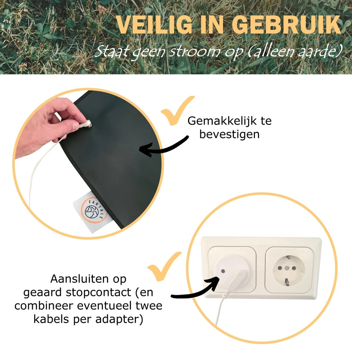 Earthle Volledige Earthing Tweepersoons Aardingsset - 2x Slaapmat + 2x Kussensloop - Aardingsmat - Aarden - Earthing Mat - Aarding - Grounding Mat - Kussensloop - Aardingskussensloop - Combo Deal - Afbeelding 4