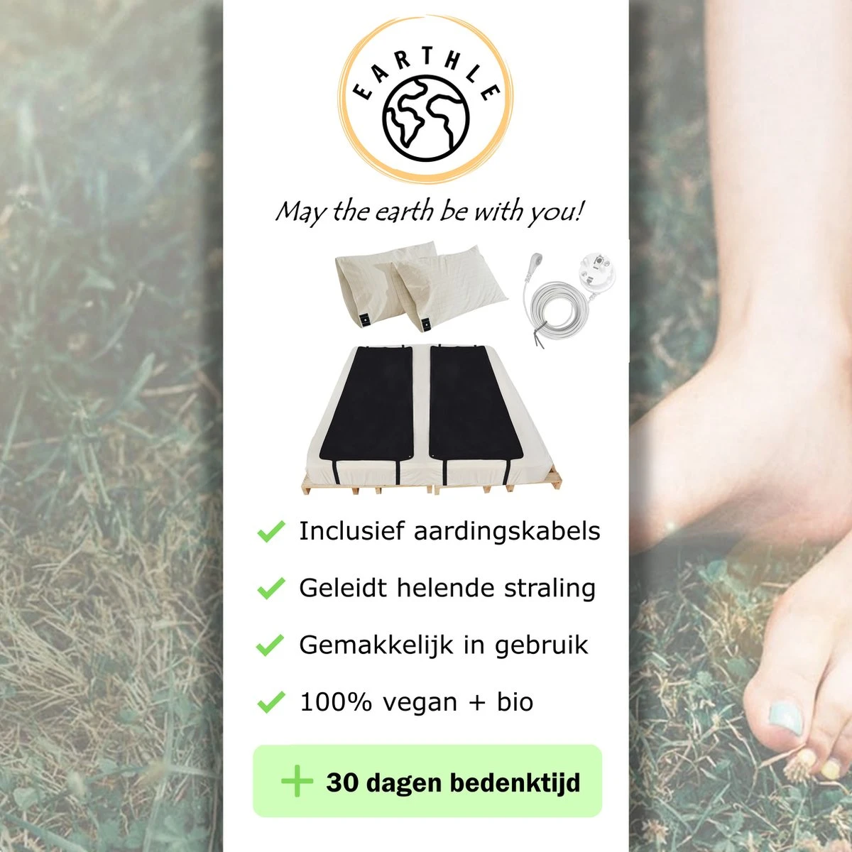 Earthle Volledige Earthing Tweepersoons Aardingsset - 2x Slaapmat + 2x Kussensloop - Aardingsmat - Aarden - Earthing Mat - Aarding - Grounding Mat - Kussensloop - Aardingskussensloop - Combo Deal - Afbeelding 8