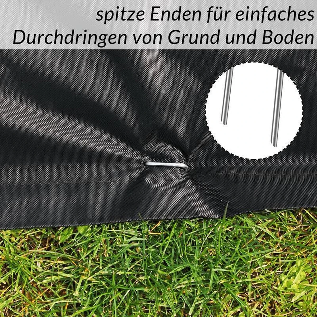 Gardebruk Haringen Set Van 100 Gegalvaniseerd Staal LxØ 150x2,7mm - Afbeelding 7