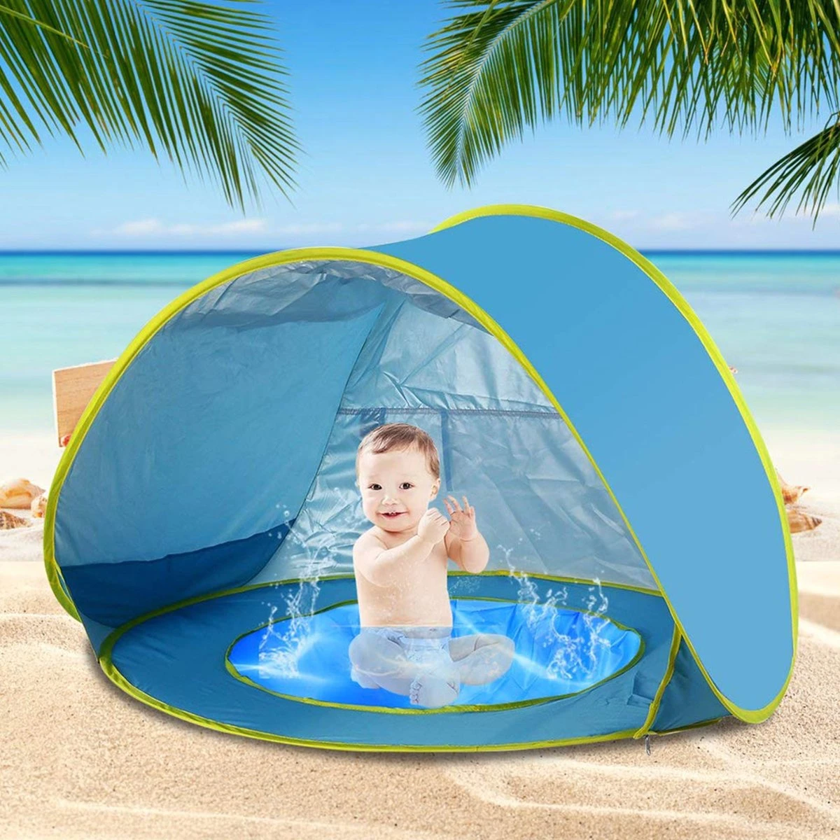 Seidon Strandtent Baby - Pop Up Tent - UV Bescherming - Baby En Kind - Waterdicht - Zwembadje - UV Bescherming - Afbeelding 5