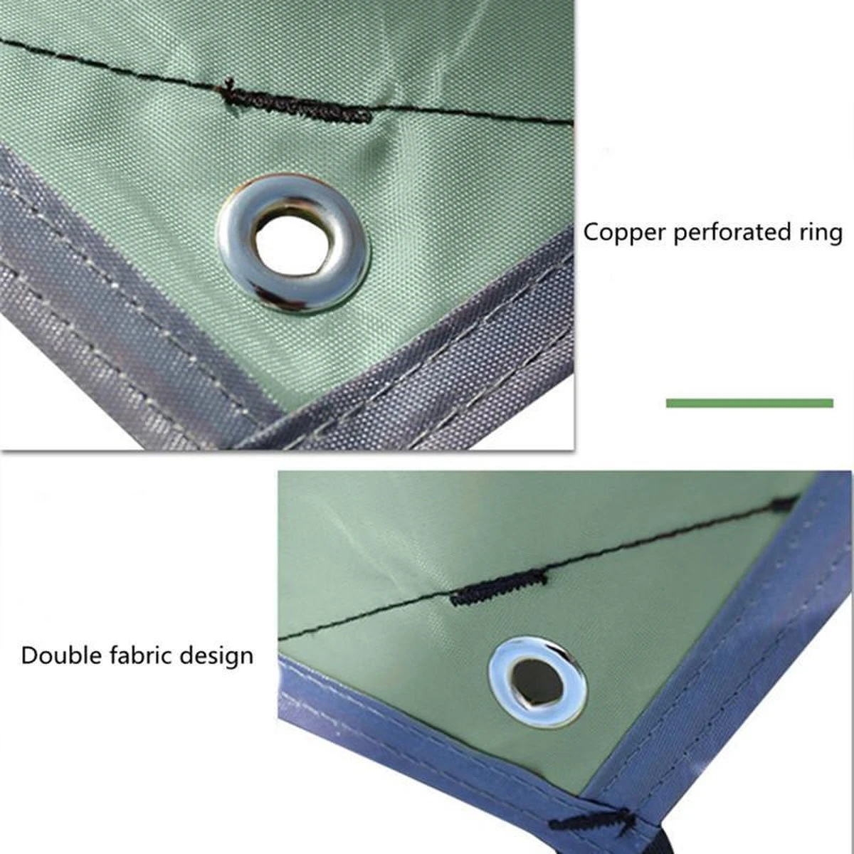 Merkloos TDR - Outdoor Draagbaar Zonnescherm Met Opbergtas - Waterdicht - Tarps Voor Kamperen 300 *300cm - 3-4 Personen -Leger Groen - Afbeelding 4