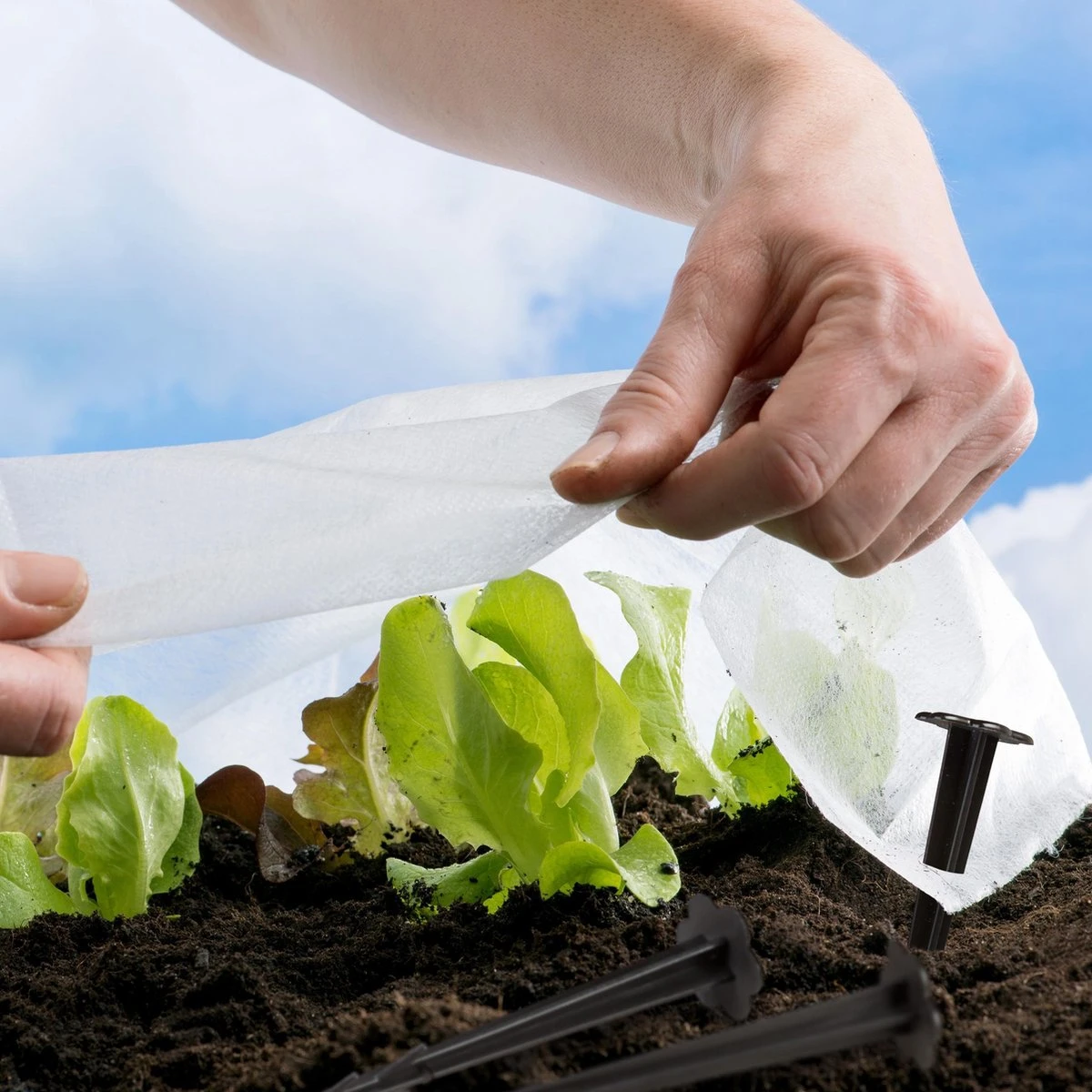 Relaxdays Grondzeilpen Kunststof - 100 Haringen - Grondpen Tuinzeil - Grondharing Set - Afbeelding 2