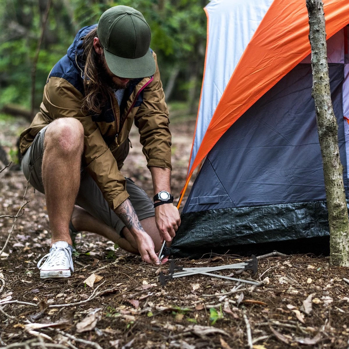 Relaxdays 24x Tentharingen Set - Haringen - Schroefharingen - T-haringen - Grondpennen - Afbeelding 6