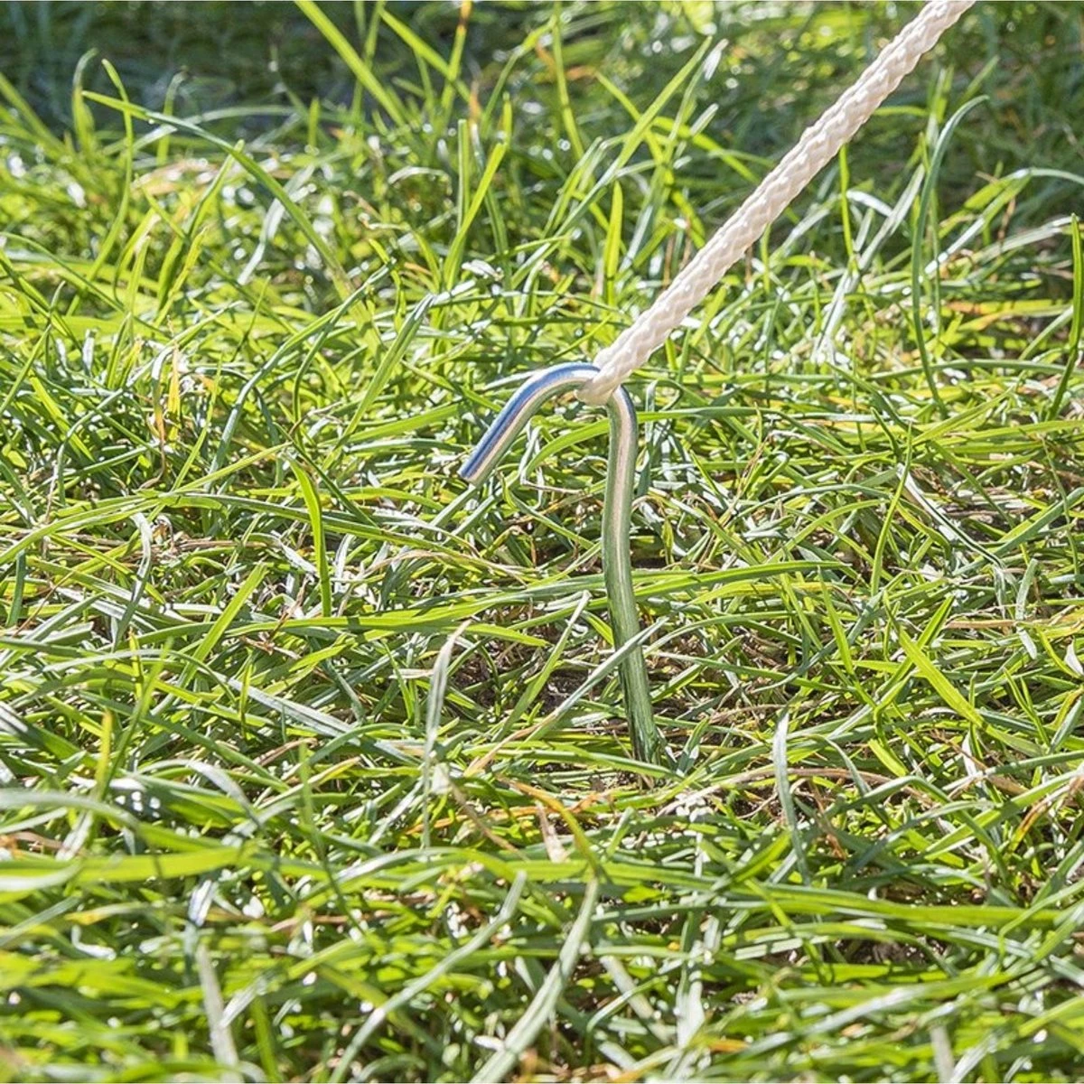 PROPLUS 10x Stuks Grondpennen/tentharingen Metaal Halfrond 30 Cm - Kampeer Artikelen Voor Tent Of Windscherm - Afbeelding 4