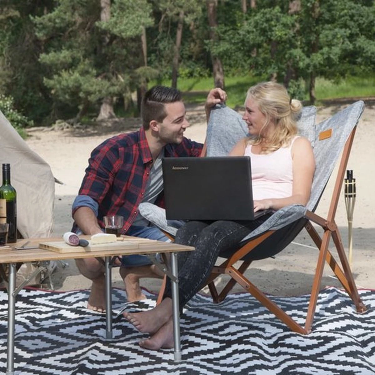 Bo-Camp - Urban Outdoor - Relaxstoel - Bloomsbury - L - Oxford Polyester - Grijs - Afbeelding 13