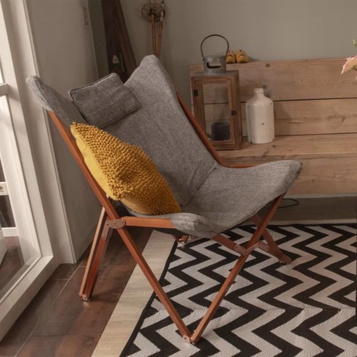 Bo-Camp - Urban Outdoor - Relaxstoel - Bloomsbury - L - Oxford Polyester - Grijs - Afbeelding 17