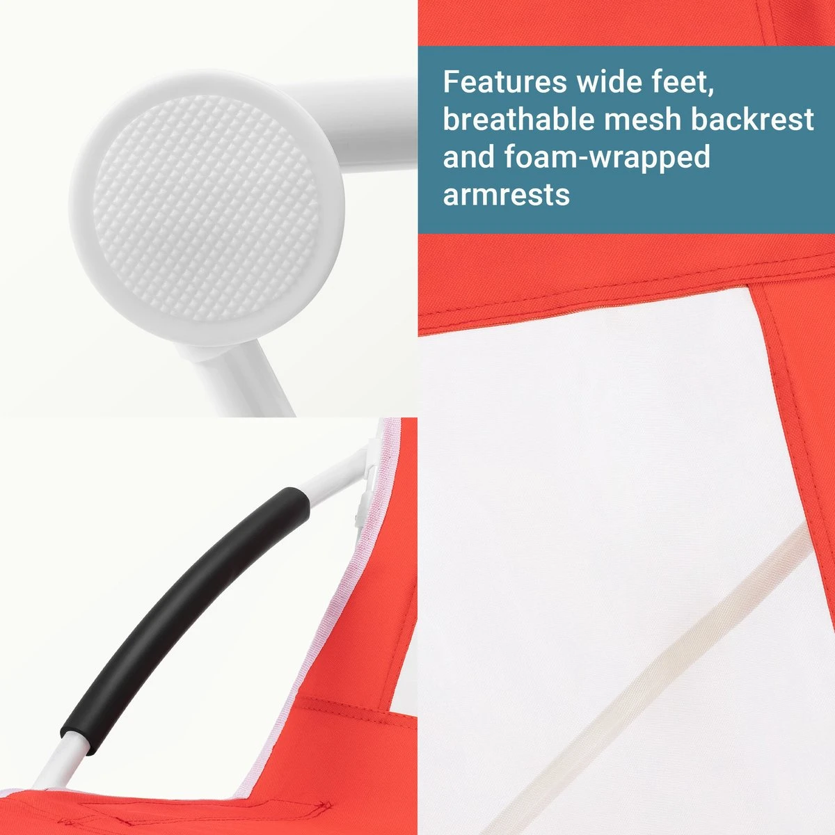 JEMIDI Lichtgewicht Inklapbare Draagbare Strandstoel - Opvouwbare Campingstoel Met Draagtas - Ademend En Comfortabel - Afbeelding 10
