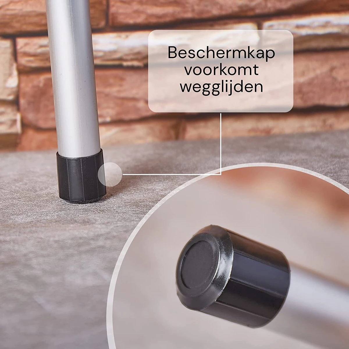 Liivo Aluminium Inklapbare Tafel - Campeertafel 75x55x60cm - Afbeelding 5