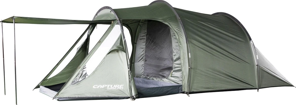 Capture Outdoor, 3-Man XXL Tent "Seikan XTR-3", Voor 3 XXL Personen, 215x400x155cm, DeLuxe Tent En Canvas, "Airflow System", … - Afbeelding 10