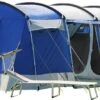 Skandika Montana 8 Tent – Tunneltenten – 8 Persoons Tent – Campingtent – 200 Cm Stahoogte – 2-4 Slaapcabines - Muggengaas – Familietent – 4 Ingangen – 700 X 310 X 200 Cm (L X B X H) - 5000 Mm Waterkolom – Outdoor, Camping – Kamperen – Blauw