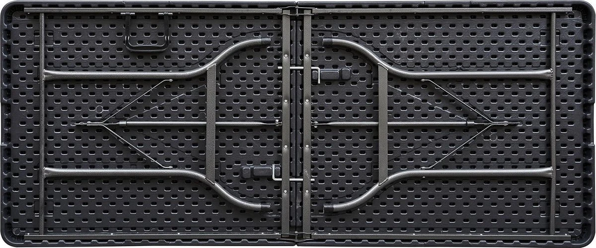 ERRO Vouwtafel - Houtlook - 180x74cm - Zwart - Afbeelding 2