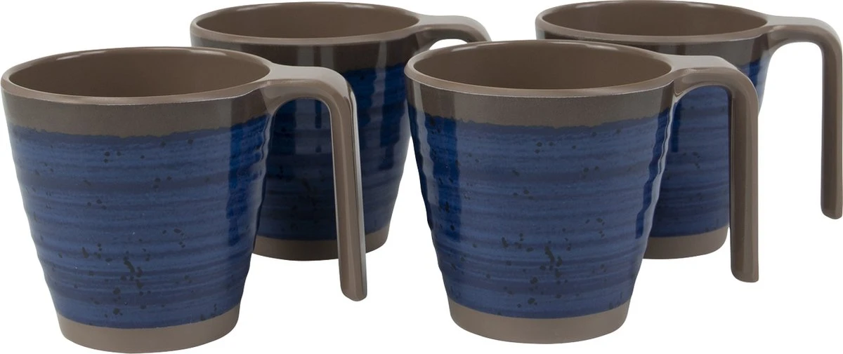 Bo-Camp - Mok - Halo - M - Blauw - 4 Stuks