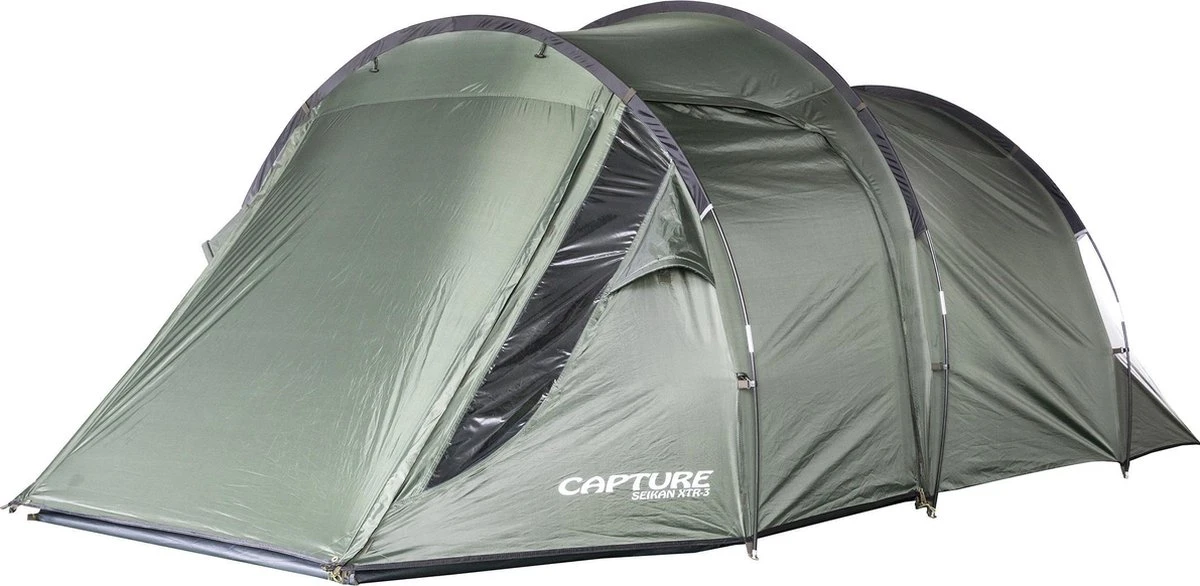 Capture Outdoor, 3-Man XXL Tent "Seikan XTR-3", Voor 3 XXL Personen, 215x400x155cm, DeLuxe Tent En Canvas, "Airflow System", … - Afbeelding 9