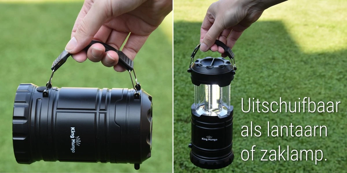 LED Camping Lamp 2 In 1 Hoge Kwaliteit - Zaklamp En Campinglamp - Inclusief AA Batterijen - Afbeelding 12