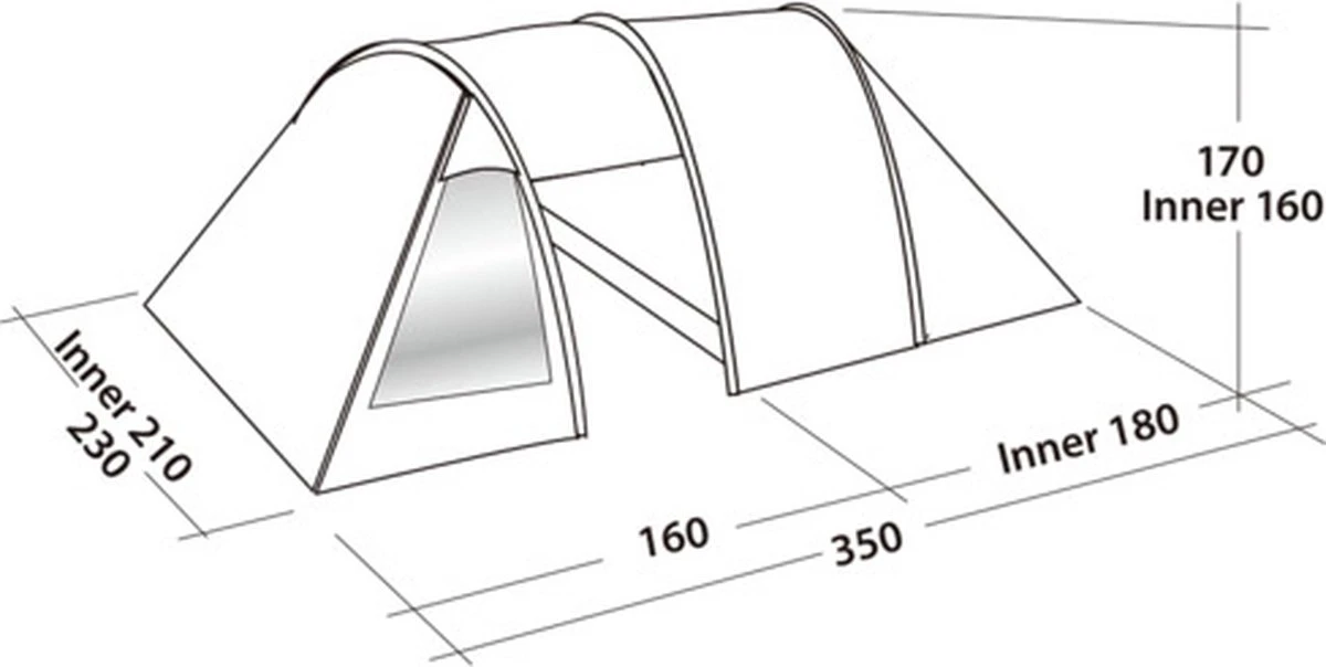 Easy Camp Tent Galaxy 300 3-persoons Rustiekgroen - Afbeelding 4