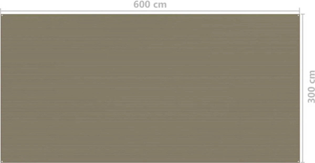 VidaXL Tenttapijt 300x600 Cm Taupe - Afbeelding 2