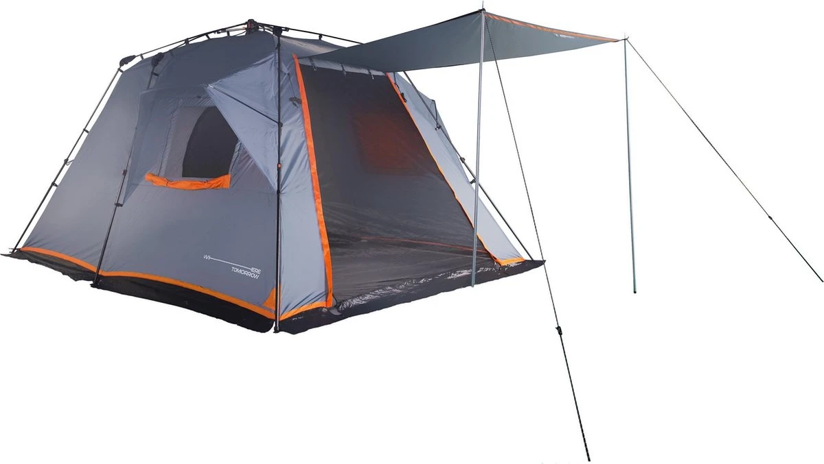Where Tomorrow Gezinstent Met Zonnendak 300X395X200 Cm- Grijs - 5 Persoons - Afbeelding 2