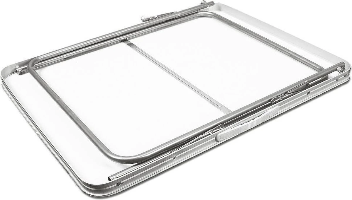 Merkloos Aluminium Inklapbare Tuintafel - Campingtafel - 80x60x68 Cm - Afbeelding 6