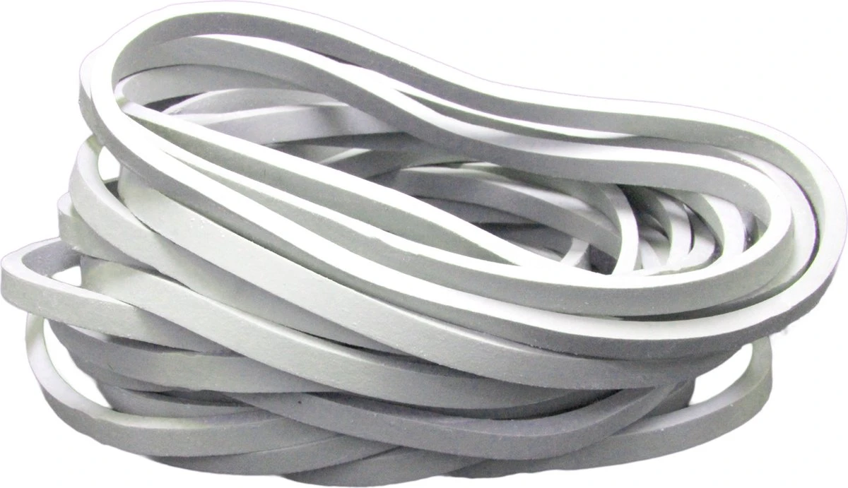 100 Stuks - Tent Elastiek –grijs - Diameter 90mm - Breedte 5x3mm