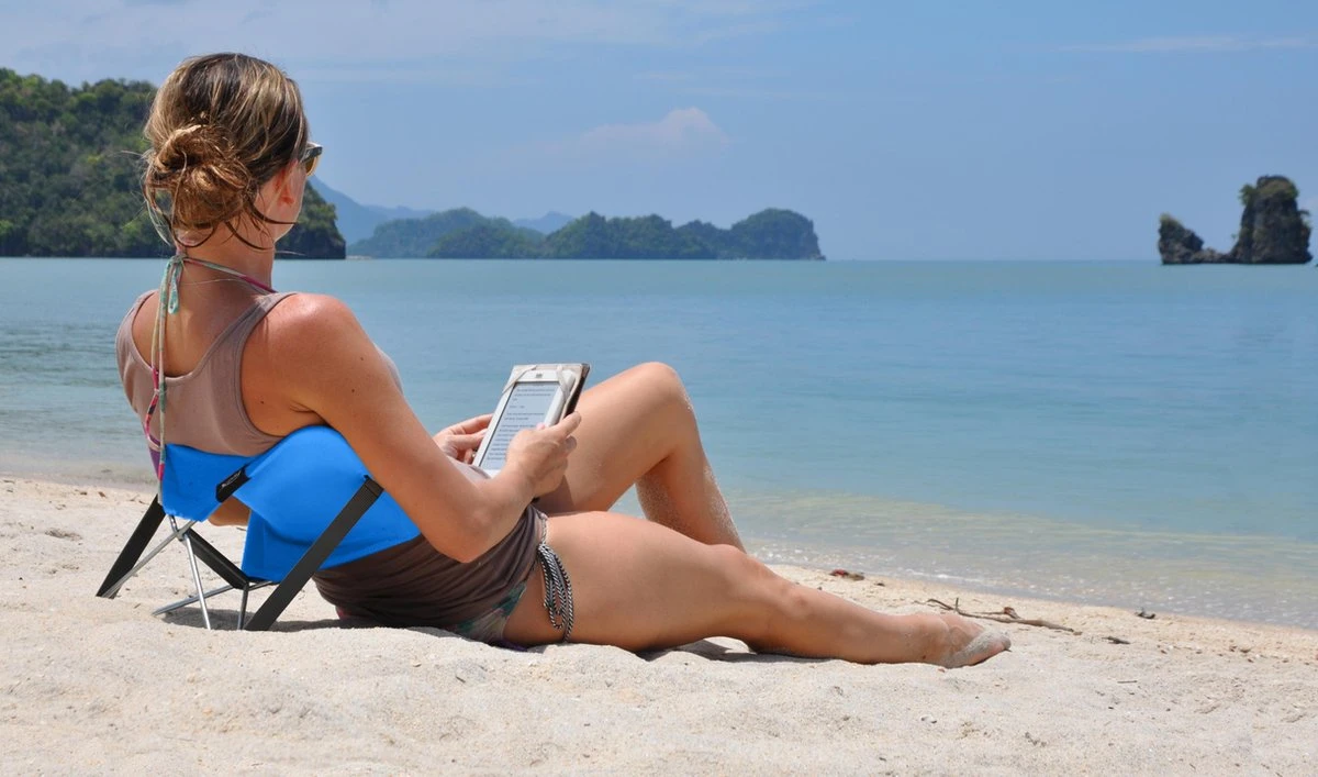 Y-ply Ruggensteuntje - Strandstoel - Opvouwbaar - Rood - Afbeelding 4