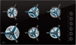 Trifecta 6 Gaskookplaat 6-pits Grote, Normale En Extra Glaskeramische Branders