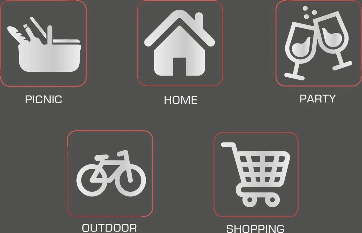 Bomoe Koeltas Picknickmand Opvouwbaar IceBreezer K47 - 47x27x26 Cm - 32 Liter- Perfect Voor Barbecues Of Boodschappen - Afbeelding 8