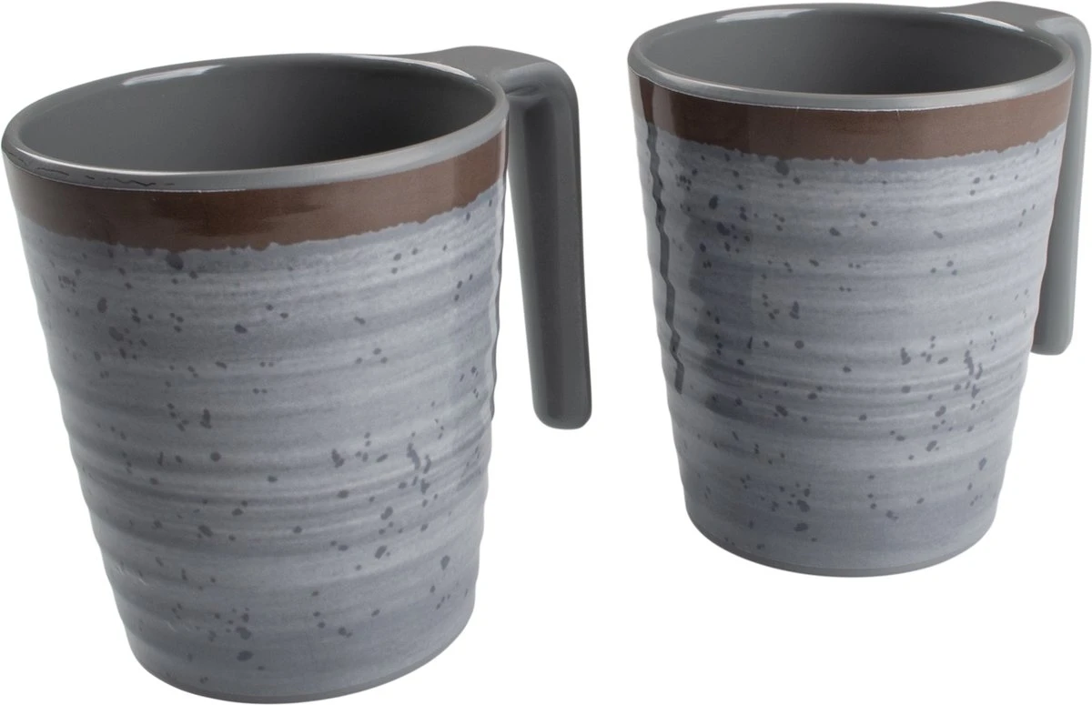 Bo-Camp - Mok - Halo - L - 4 Stuks - Grijs - Afbeelding 2