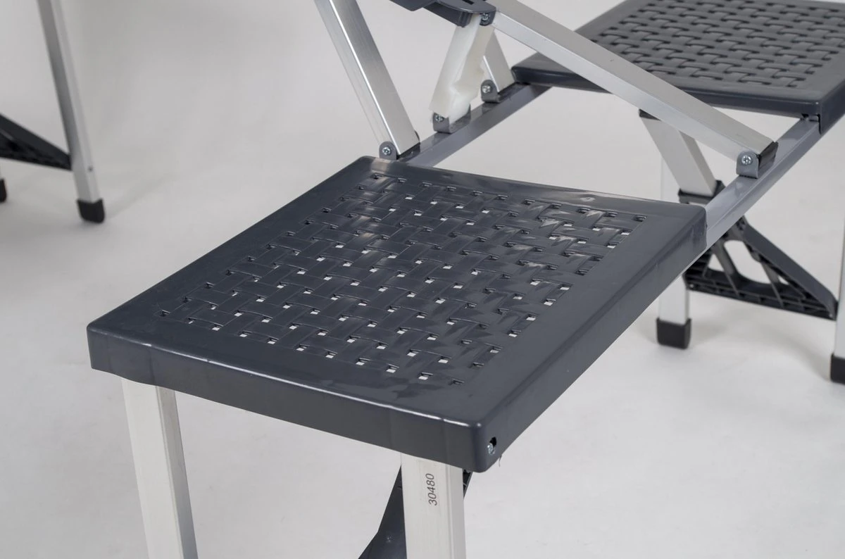 Bo-Camp Picknicktafel - Basic - Inklapbaar - Grijs - Afbeelding 8