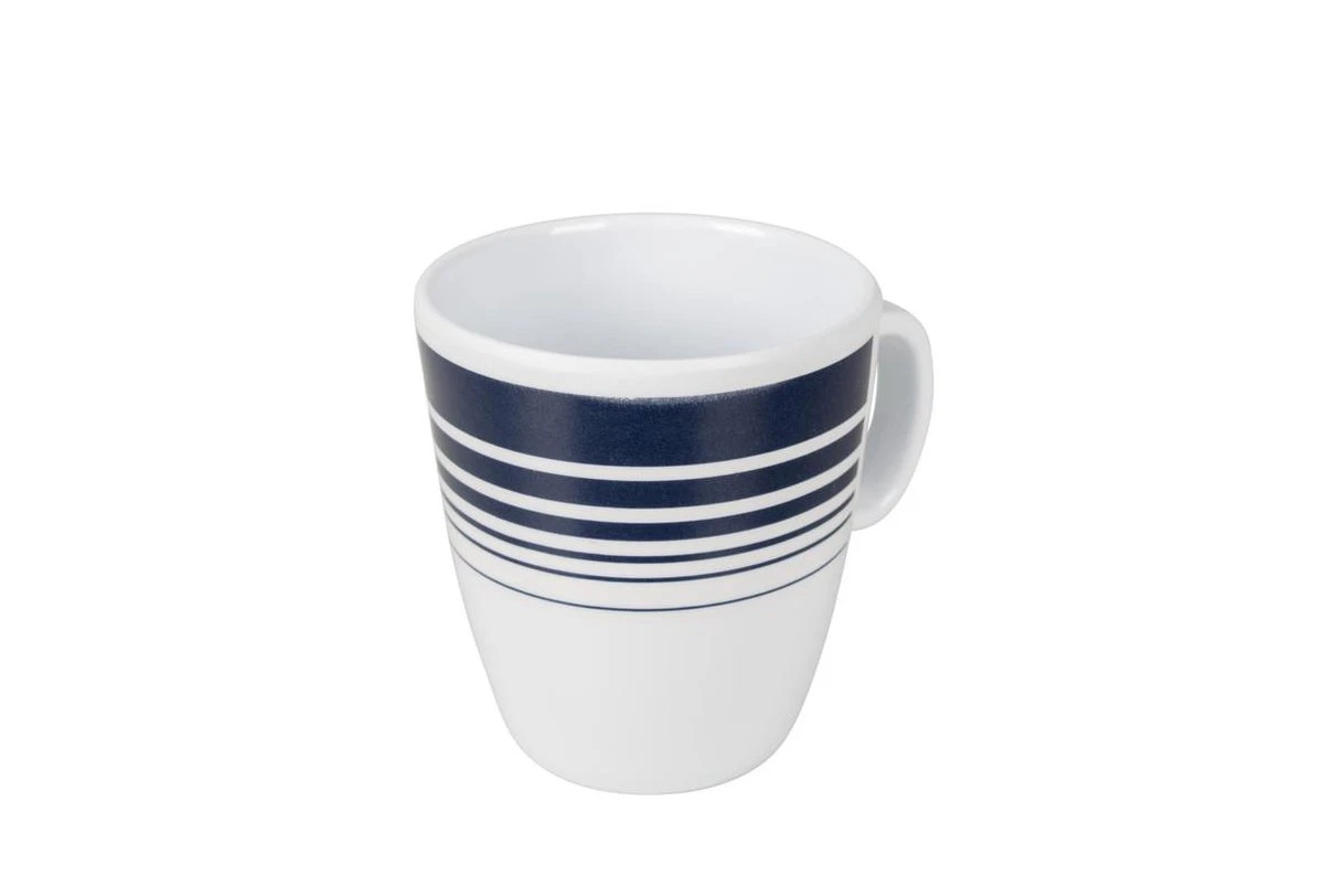 Bo-Camp - Servies - Classic - 16-Delig - Wit/Navy - Afbeelding 7